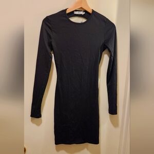 Adika Classic Black Dress With Lace Up Back (Small)